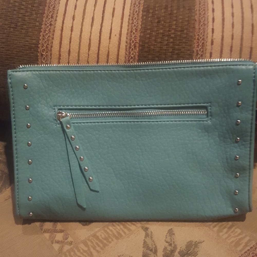 EUC Faux Turquoise leather bag